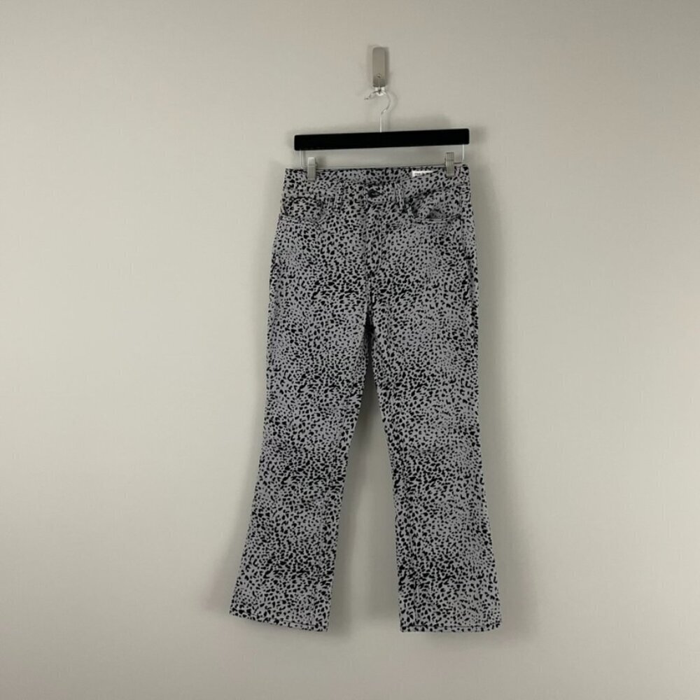 Rag & Bone Hana Velvet Cheetah Print Crop Flare Jeans Size 27